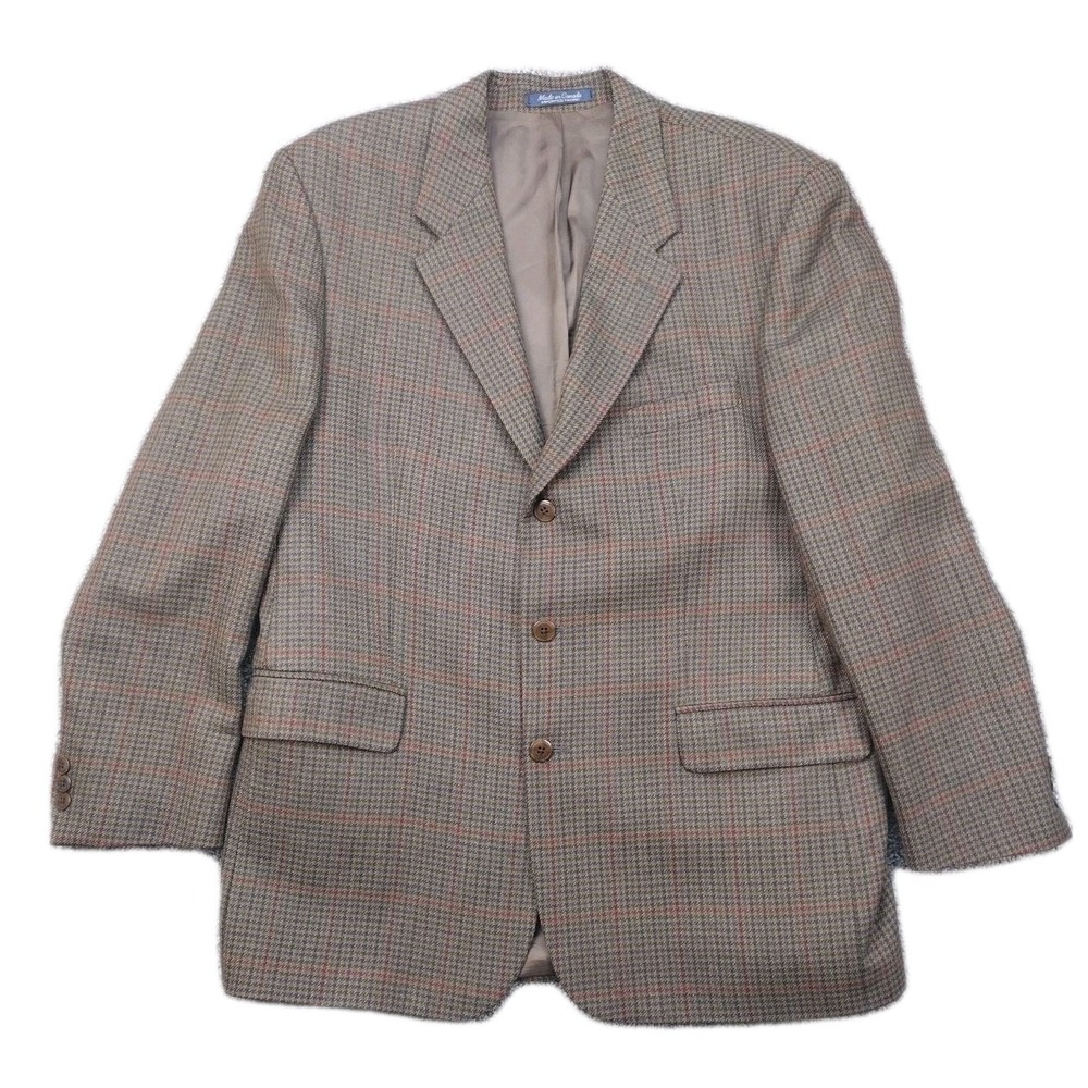 Vintage CANADA made TWEED wool fleck 44 R jean-paul germain Dad Grandpa blazer